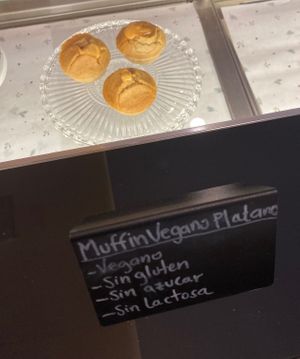 Vegan banana muffins at Mood Coffee Bar in Madrid