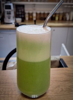 Matcha latte at Tranquilo in Brno