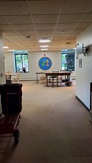 Entering from the security desk/main entrance at ZoJu - Maybe closed in Hartford