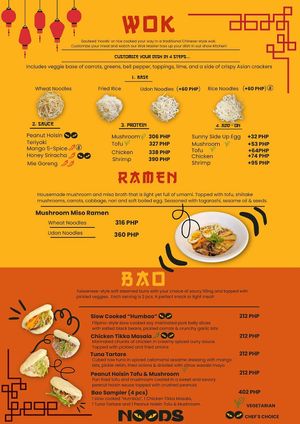 You can make a vegan wok dish and the tofu + mushroom bao is vegan at Noods Wok Bar in Siargao