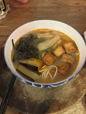 Tonkatsu ramen with no egg   at Noods Wok Bar in Siargao