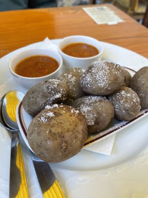 Patatas con majo  at Candelaria La Cocinera in Tenerife