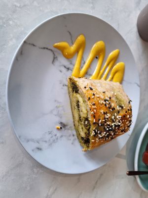 Pesto Savoury Roll at Dragonfruit Café in Whangarei