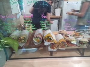 cabinet wraps at Dragonfruit Café in Whangarei