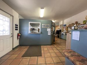 Order window and shop  at Blue Zone in Espanola