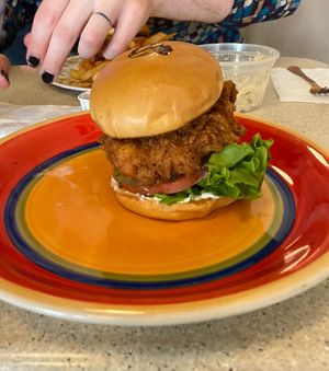 The classic “chicken" sandwich   at Cosmic Bird in Louisville