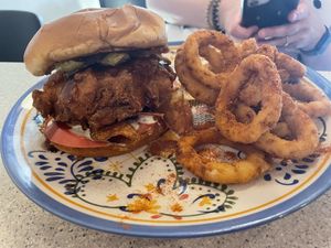 ‘The Bourbon & The Bird’ + Onion Rings   at Cosmic Bird in Louisville