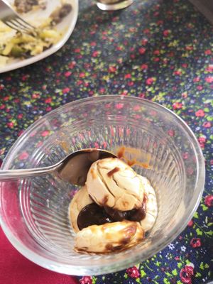 Dessert: nuts and chocolate at Govindas Vegetarian Food & Yoga in Leticia