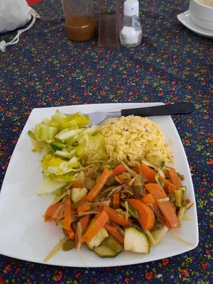 Dish of the day.. at Govindas Vegetarian Food & Yoga in Leticia