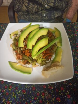 Bowl with lots of gooddies at Govindas Vegetarian Food & Yoga in Leticia