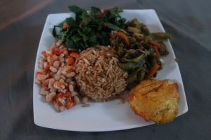 Menu of the day at Govindas Vegetarian Food & Yoga in Leticia