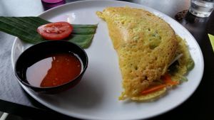 Vietnamese pancake at Leaf Vegetarian in Rotterdam