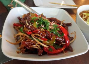 Caramelised bacon at Leaf Vegetarian in Rotterdam