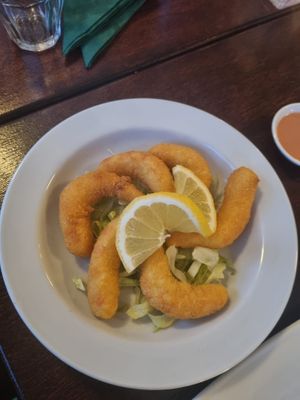 Lemon shrimps at Leaf Vegetarian in Rotterdam