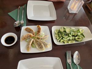 The cucumber salad was soooo great!  at Leaf Vegetarian in Rotterdam