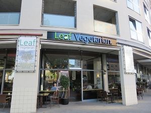 terrace in front, Leaf Rotterdam at Leaf Vegetarian in Rotterdam