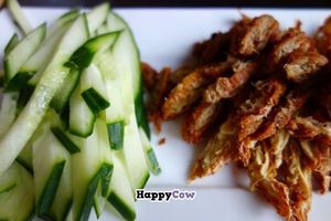 Filling for the Vietnamese pancake at Leaf Vegetarian in Rotterdam