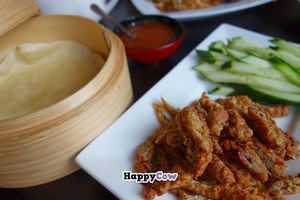 Vietnamese pancake with filling at Leaf Vegetarian in Rotterdam