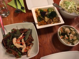 Tempeh with beans. And curry. Love it  at Leaf Vegetarian in Rotterdam