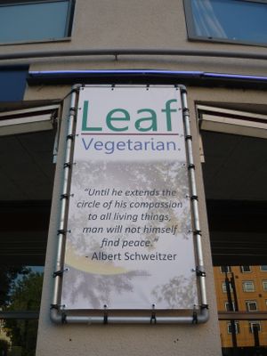 outside at Leaf Vegetarian in Rotterdam