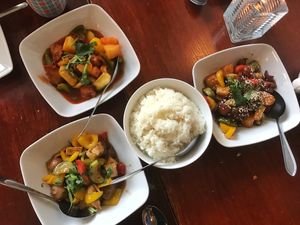 Chicken sweet sour sauce - vegan at Leaf Vegetarian in Rotterdam