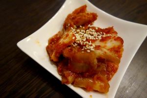 Christmas dinner 2014 (kimchi) at Leaf Vegetarian in Rotterdam