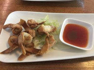 Indonesian pangsit  at Leaf Vegetarian in Rotterdam