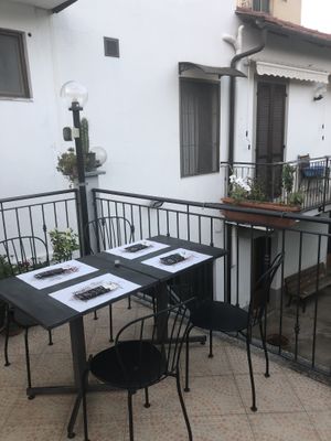 The inner veranda  at Pizzeria Vesuvio in Moncalieri