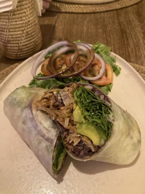 Jackfruit burrito  at Pak Pak Vegan Food in Trat