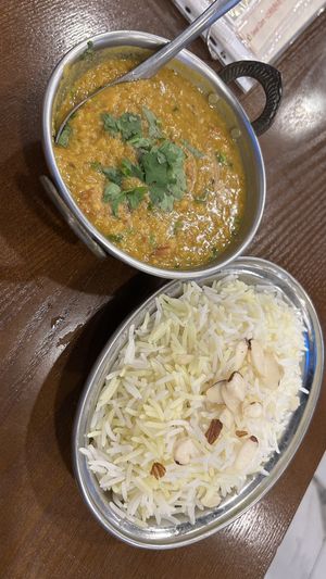 Dal fry and basmati ricee  at Mt Everest Indian Halal Restaurant - 인도 음식 in Jeju
