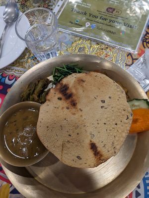 My meal after half of the dishes were taken away because they weren't vegan at Mt Everest Indian Halal Restaurant - 인도 음식 in Jeju
