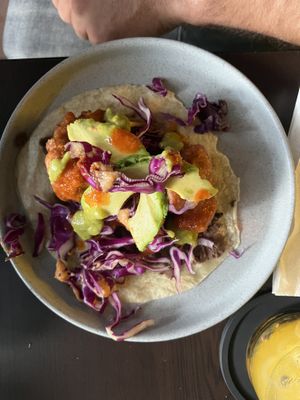 Cauliflower taco  at Alguito Vegano in Mexico City