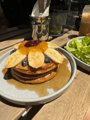 Sweet potato Hot cakes   at Alguito Vegano in Mexico City