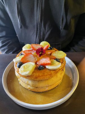 Sweet Potato Pancakes  #Veganuary at Alguito Vegano in Mexico City