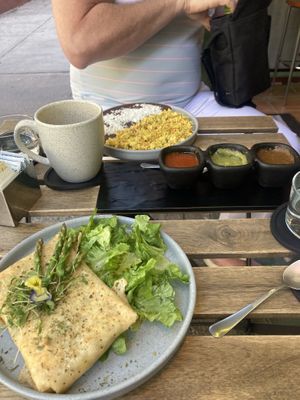 Tasty spread  at Alguito Vegano in Mexico City