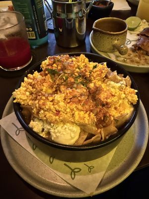 Chilaquiles con Tofu   at Alguito Vegano in Mexico City