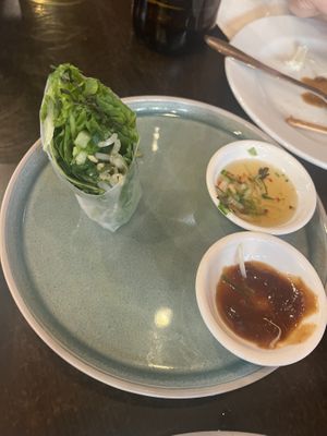 The last of the rice paper rolls  at September Vegan Food in Wellington