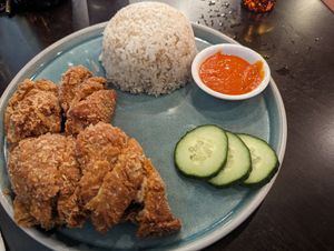 Crispy chicken at September Vegan Food in Wellington