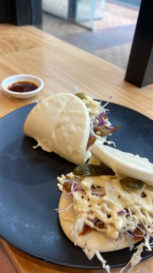 Chicken bao  at September Vegan Food in Wellington