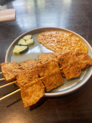Satay sticks   at September Vegan Food in Wellington