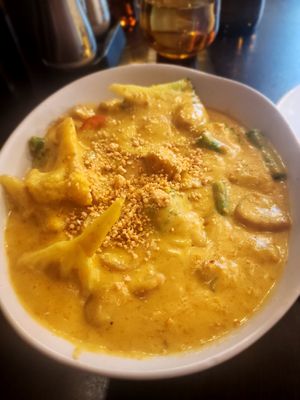 Satay Mock Chicken at September Vegan Food in Wellington