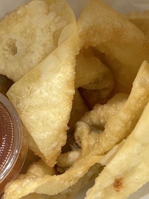 Deep fried crispy wontons   at September Vegan Food in Wellington