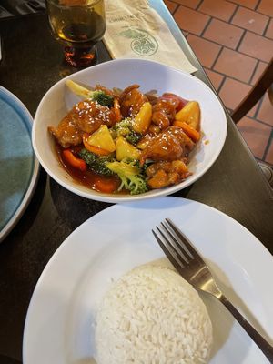 Sweet and sour pork  at September Vegan Food in Wellington
