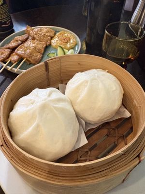 BBQ steamed buns  at September Vegan Food in Wellington
