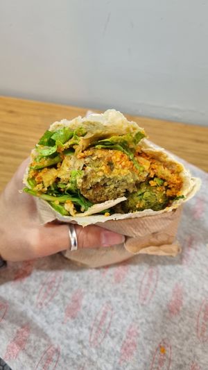 Falafel wrap at Rulo Ezberbozan Lezzetler in Istanbul