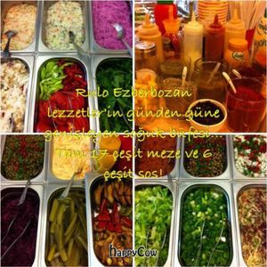 Some of the cold items you can add to your Wrap. at Rulo Ezberbozan Lezzetler in Istanbul