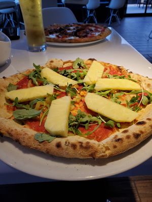 My vegan pizza (vegan cheeze available but I didn't get it) at 1889 Pizza Napoletana in Kansas City