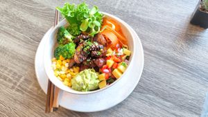 Mushroom pices poke at The Bowl Spot - Poke Bowl in Chiang Mai
