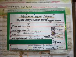 Vegan / Vegetarian menu at Bonbon - 梵梵 in Kyoto