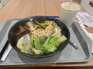 Signature meal and bubble tea— 460 TWD total  at TPE - Vege Creek 蔬河 - T1  in Taoyuan City